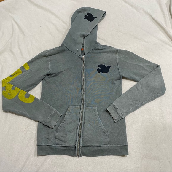 freecity Tops - Free City Green and Yellow Zip Hoodie Size 1/Small